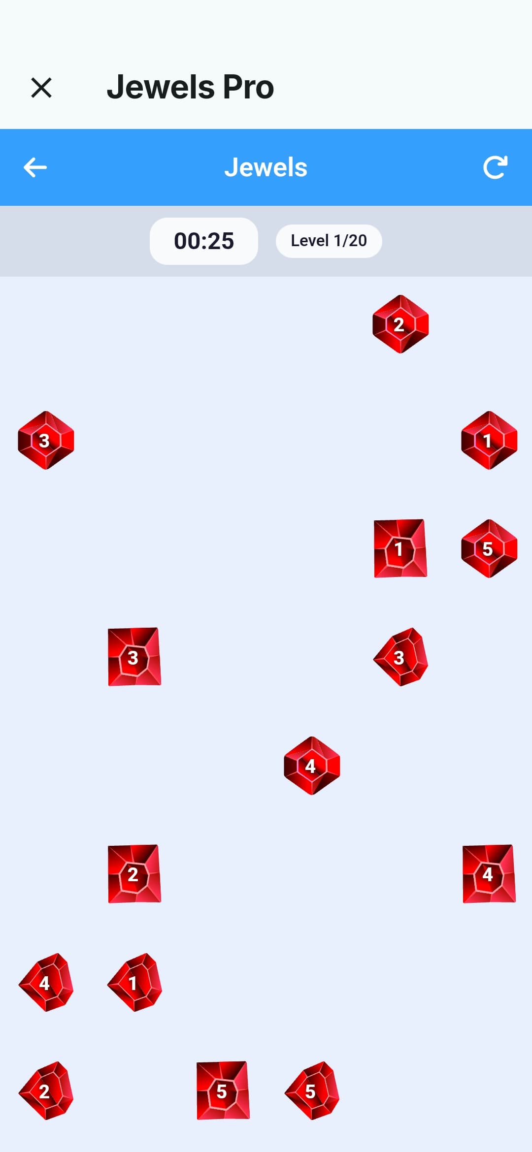 Kognitives Spiel der I-Carenet-Mobil-App